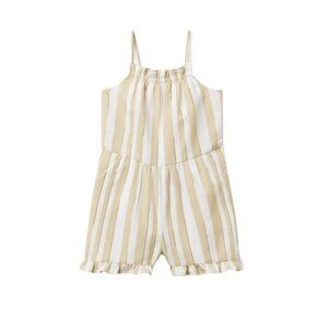 Janie & Jack Toddler Girl Metallic Striped Romper, Size 5
